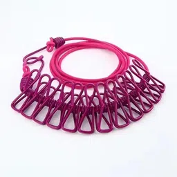 kostech Portable Clothes Rope for Clothing line with 12 Clips, for Indoor Laundry Drying Nylon Retractable Clothesline image 1