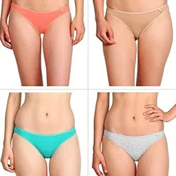 jockey Women's Cotton Bikini Panties (Pack of 4) (SS02_PACK OF 4_Color May Vary_X-Large) image 5