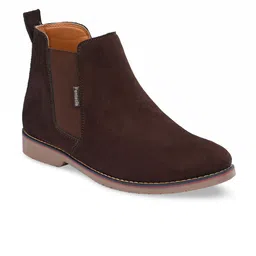 Fentacia Men Brown Solid Chelsea Boots-image-0