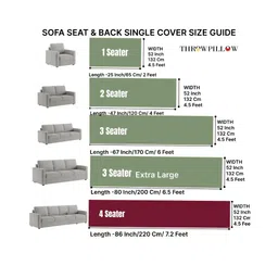 THROWPILLOW Grey & Yellow Solid Polyester 1 Piece Sofa Cover image 5