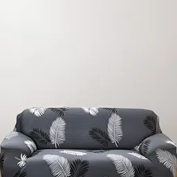 TONY STARK Grey Printed 3 Seater Sofa Cover With Arms-image-12