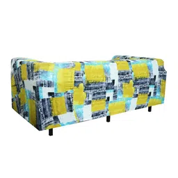 HOUSE OF QUIRK Yellow 1-Seater Stretchable Non-Slip Sofa Slipcover image 4