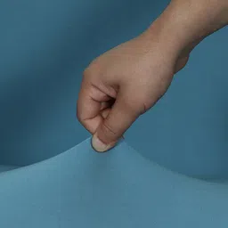 HOUSE OF QUIRK Teal Blue Solid 4-Seater Stretchable Non-Slip Sofa Slipcover image 5