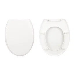 seburry SeBURRY® Polypropylene Western Toilet Seats For Bathroom/Toilet Seat/Commode Seat Cover - Oval Shape(Glossy White) image 2