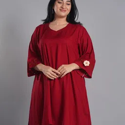 LetsDressUp PLus Size Printed V-Neck A-Line Kurta image 5