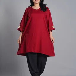 LetsDressUp PLus Size Printed V-Neck A-Line Kurta image 2