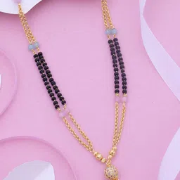 Ramdev Art Fashion Jwellery Gold-Plated Artificial Stones and Beads Mangalsutra image 4