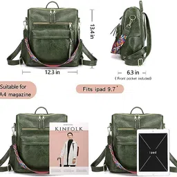 craftify Backpack for women | Women's Fashion Backpack Purses Multipurpose Design Handbags and Shoulder Bag with sling belt | Handbag | College | Girls | Office | Printed | Gifts | women backpack bags image 3