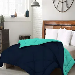 RF RELAXFEEL Green & Black Heavy Winter 233 GSM Double Bed Comforter image 2