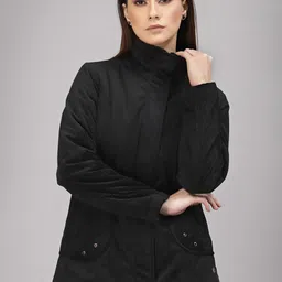 Gipsy Women Black Parka Dry Fit Jacket-image-78