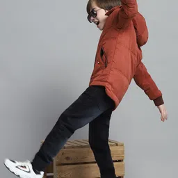 Monte Carlo Boys Hooded Solid Casual Lightweight Padded Jacket image 4