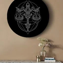 THE ARTMENT Multi Colour Libra Matte Finish Geometry Zodiac Canvas Wall Art-picture-26