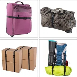 icony 1.9 Meter Long Utility Strap Belt with Quick Released Buckle Adjustable, Essential Thing for All Fastening Needs (1 INCH 4PCS, Silver) image 3