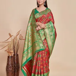 MIMOSA Ethnic Motifs Woven Design Zari Patola Saree-picture-27