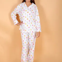 The Mom Store Conversational Printed Pure Cotton Night suit-image-75