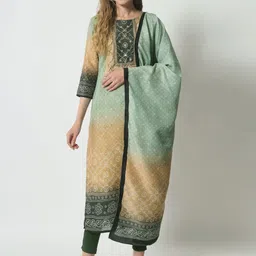 Shopping Queen Women Bandhani Printed Kurta with Trousers & Dupatta-image-16