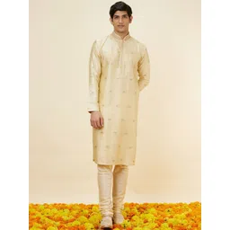 Twamev Ethnic Motifs Woven Design Thread Work Straight Kurta With Churidar image 1
