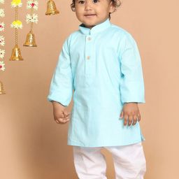 VASTRAMAY Boys Blue Kurta with Pyjama Set-picture-15
