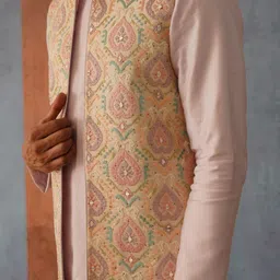 KALPRAAG Resham Embroidered Kurta Jacket Kurta Set image 2
