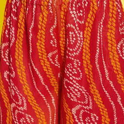 Cherry & Jerry Girls Bandhani Printed Empire Kurta with Sharara & With Dupatta image 3