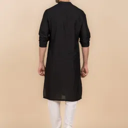 Tasva Floral Embroidered Regular Kurta With Churidar image 4