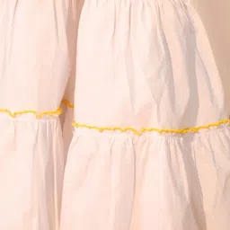 VASTRAMAY Girls Ethnic Motifs Printed Pure Cotton Straight Kurta With Sharara & Dupatta image 3