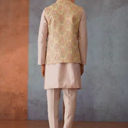 KALPRAAG Resham Embroidered Kurta Jacket Kurta Set image 4