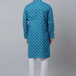 Jompers Ethnic Motifs Printed Mandarin Collar Kurta with Churidar image 4