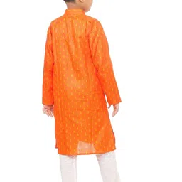 BAESD Boys Pure Cotton Printed Kurta With Pyjamas image 4