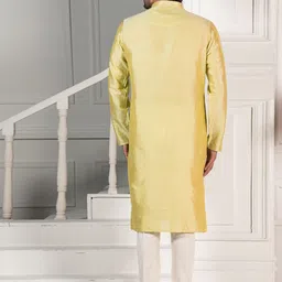 KISAH Mandarin Collar Straight Kurta With Churidar image 4