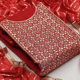 SHADOW & SAINING Ethnic Motifs Embellished Beads and Stones Unstitched Dress Material-picture-33