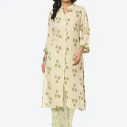 Biba Women Ethnic Printed Ikat Kurta with Trousers-image-26