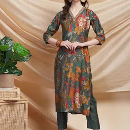 FASHOR Floral Printed Kurta With Trouser-picture-15