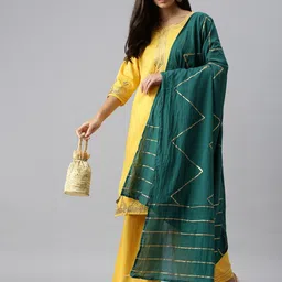 SHOWOFF Gotta Patti Kurta with Palazzos & Dupatta-picture-25