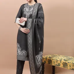 Vishudh Ethnic Motifs Printed Kurta With Palazzos & Dupatta-picture-16