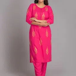 SUTI Ethnic Motifs Printed Regular Kurta With Trousers-image-8