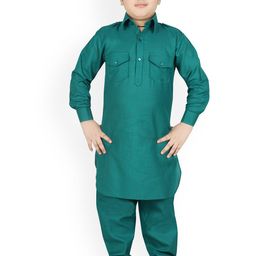 SG YUVRAJ Boys Pure Cotton Pathani Kurta with Salwar-picture-8
