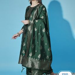 PPTOSS Ethnic Motifs Woven Design Regular Kurta With Trousers & With Dupatta-picture-24