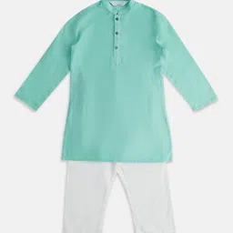 indus route by Pantaloons Boys Mandarin Collar Kurta With Trousers-picture-58