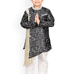 BAESD Boys Abstract Printed Regular Kurta with Pyjamas-picture-18
