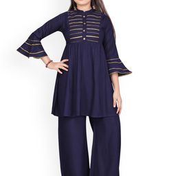 BAESD Embroidered Empire Gotta Patti Pure Cotton Kurta with Palazzos-picture-13
