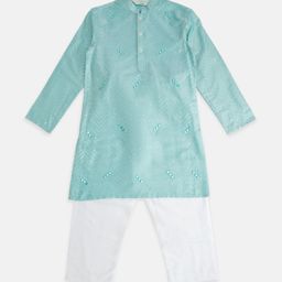 indus route by Pantaloons Boys Striped Kurta with Pyjamas-picture-24