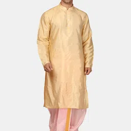Sethukrishna Men Art Silk Regular Kurta with Dhoti Pants-image-16