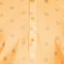 SG YUVRAJ Boys Floral Printed Regular Raw Silk Kurta with Churidar image 4