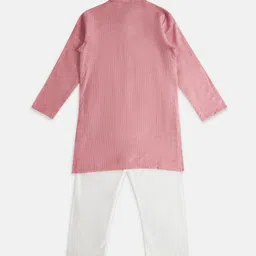 indus route by Pantaloons Striped Pure Cotton Kurta with Trousers image 4