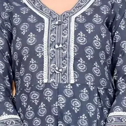 POSHART FASHION AS UNIQUE AS YOU ARE Printed Pure Cotton Kurta With Trousers & Dupatta image 5