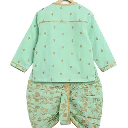 Tiber Taber Boys Floral Printed Pure Cotton Kurta with Dhoti Pants image 4