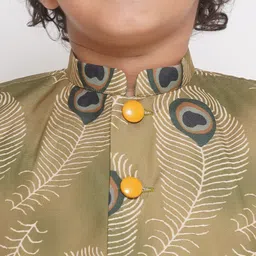 Little Bansi Boys Striped Pure Cotton Straight Kurta & Dhoti Pants With Nehru Jacket image 2