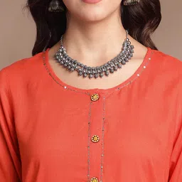 Anouk Women Floral Embroidered Regular Kurta with Trousers image 3