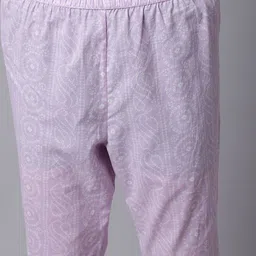 Rajnandini Women Purple Embroidered Pure Cotton Kurta with Trousers & Dupatta image 4